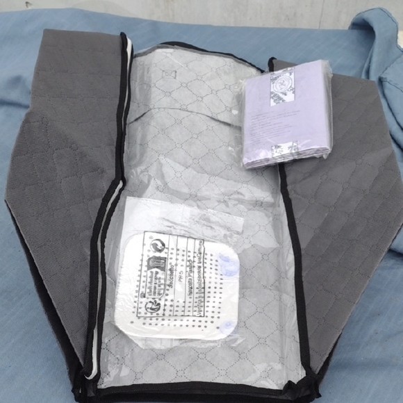 Gray Quilted Garment Bag& Bonus Items NWT - Picture 1 of 6